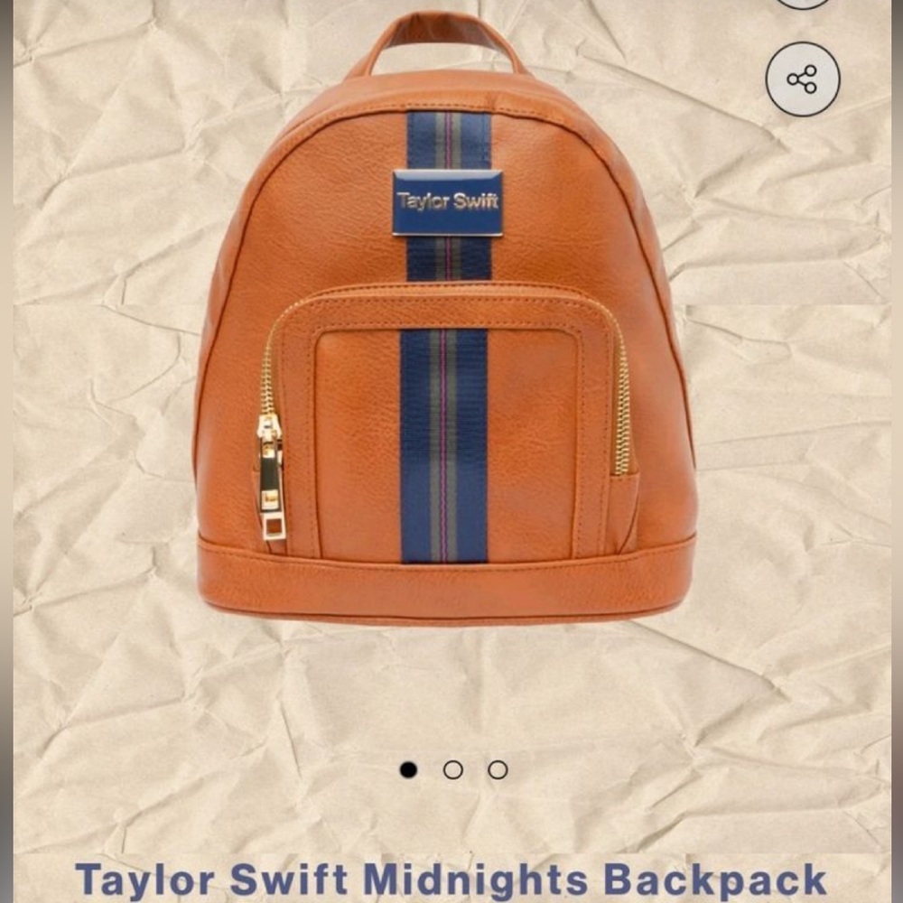 Taylor Swift Midnights Backpack Mini Faux Leather w/ Gold Hardware New Navy Blue